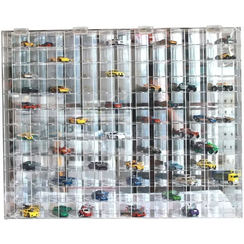 Clear Acrylic Display Case for Toy Cars  Display Box Wall Mounted Storage Rack 1/64 Scale