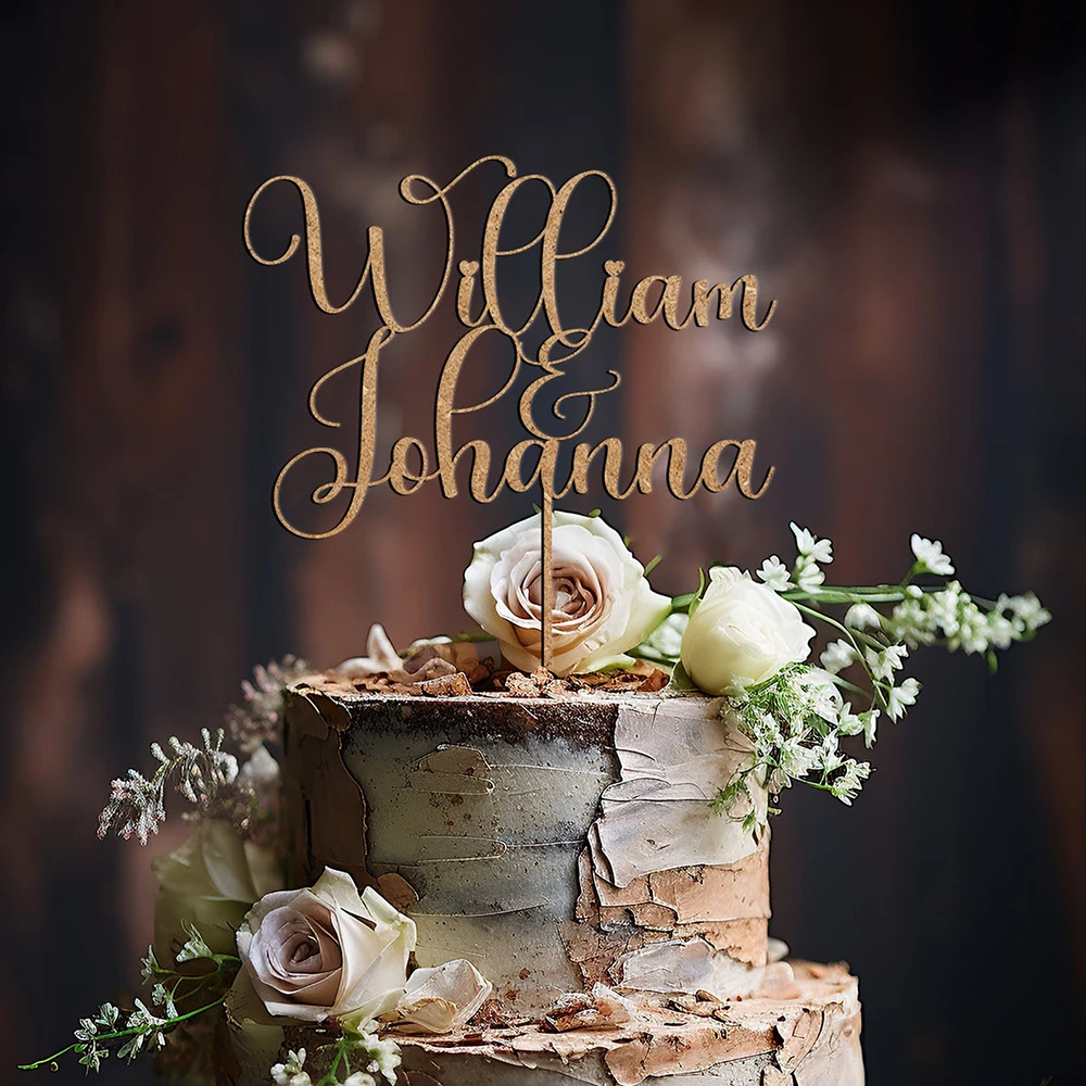 

Personalized Cake Topper Custom Mr and Mrs Rustic Wedding Cake Topper Acrylic Wood Cake Topper Rustic Anniversary Baptis