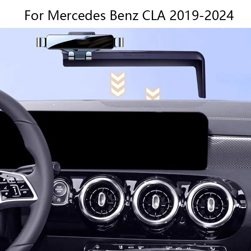 

Interior Accessories Car Phone Holder For Mercedes Benz CLA C118 2019 2020 2021 2022 2023 Navigation Screen Wireless Charger