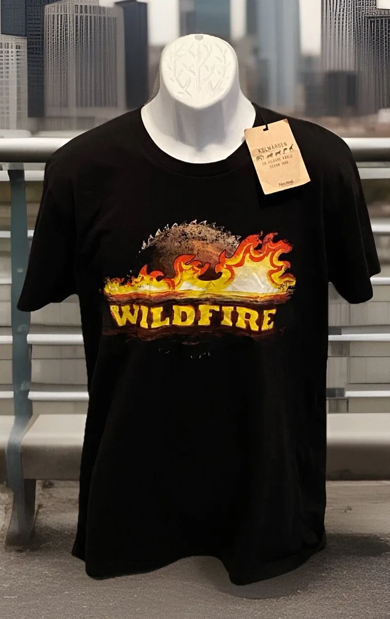 Wildfire Kolmarden Sweden Black T Shirt Size XL Roller Coaster NWT Rare