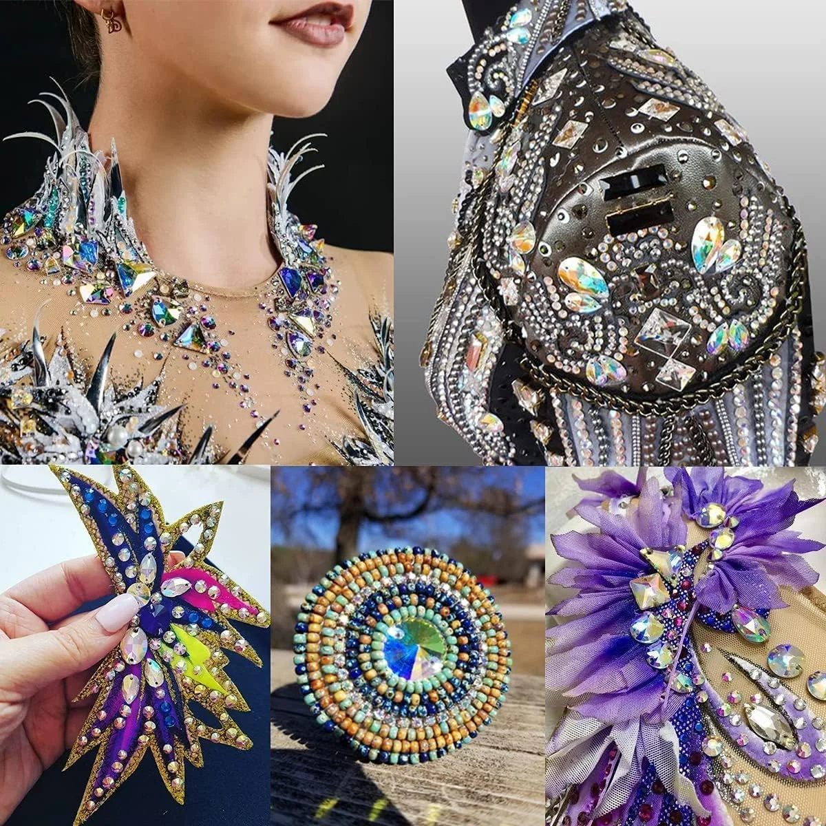 

Drop Resin Sew On Rhinestones 4 Size Resin Sewing Crystal Gems with 2 Holes Flatback Stones Strass Sewing for Crafts DIY