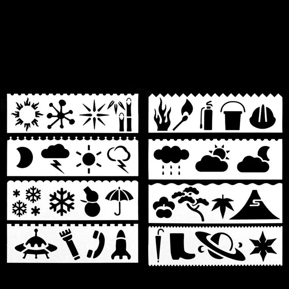 

Creative Photo Album Copy Stencil Hand Painted Scrapbooking Drawing Stencils DIY Template Drawing Templates Letter Stencil