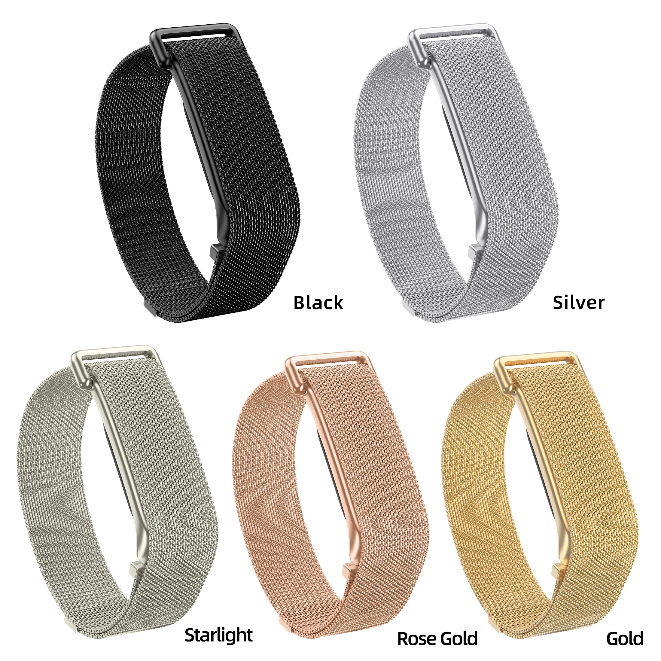 Stilvolles Milanese-Armband für Google Fitbit Air, in verschiedenen Farben erhältlich, verstellbar, atmungsaktives Uhrenarmband für Google Fitbit Air. – Detail 4