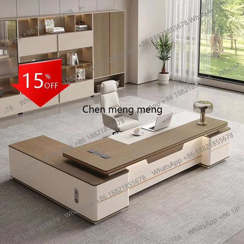 A139 Lounge Creative Office Desk Study Wooden Living Room Vintage Large Size Office Desk Reception Mesa Ordenador Room Decoratio