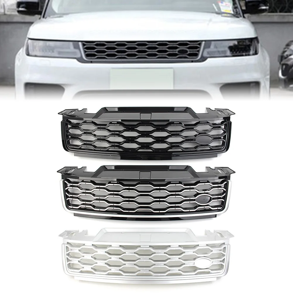 

Car Front Upper Raditor Grille With Emblem Logo For Land Rover Range Rover Sport 2018 2019 2020 2021