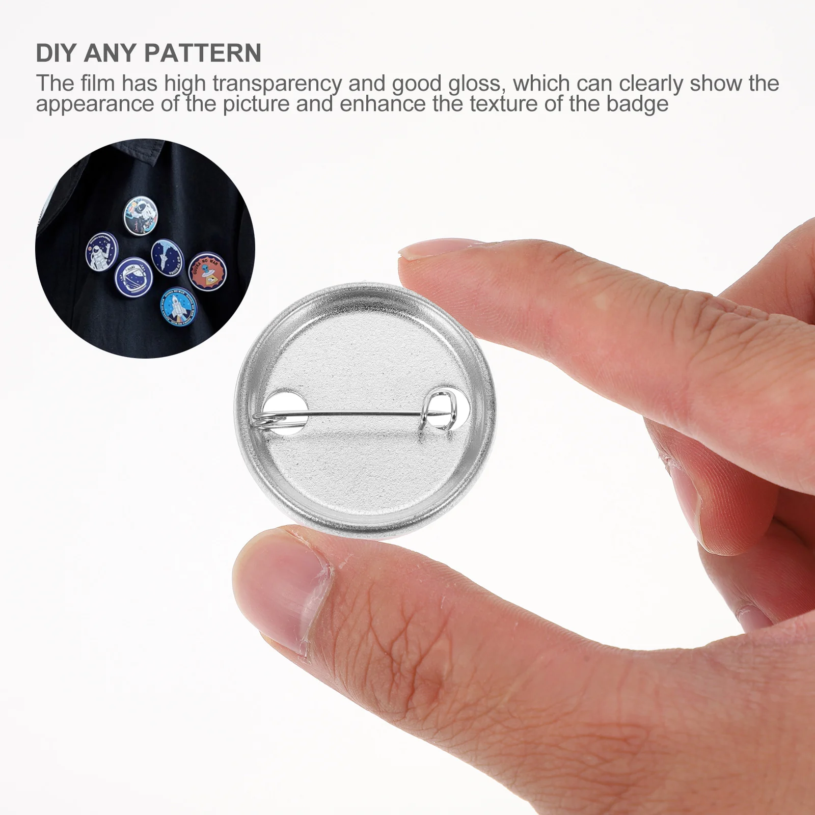 

100Sets Iron Base DIY Badge Button Pin Emblems Blank Tinplate Badge Parts for Custom Handmade Craft Gifts Souvenirs Decorations