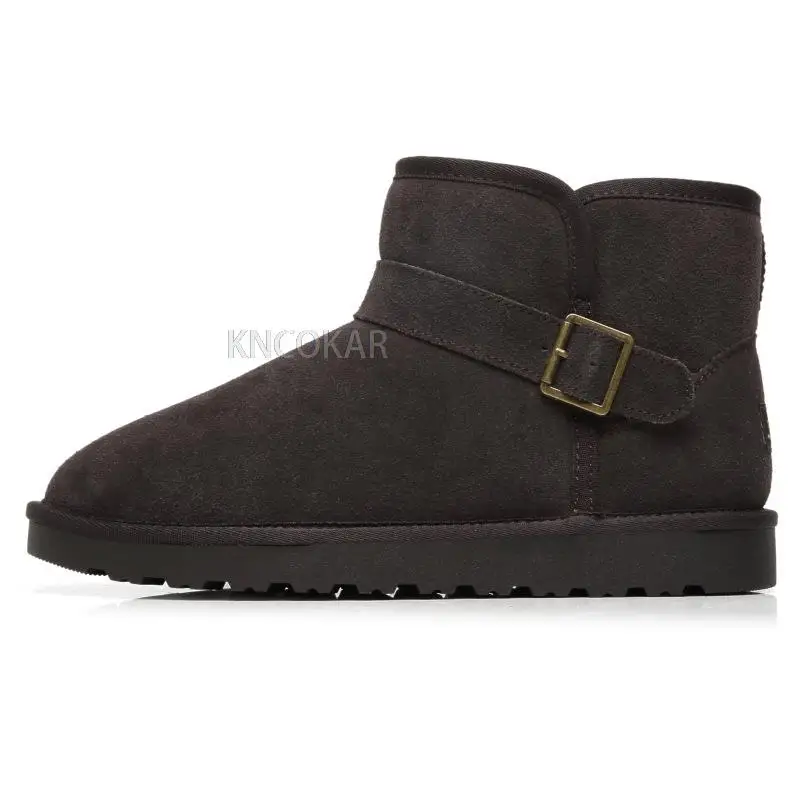 أحذية خبز رجالية سميكة من الفرو مقاومة للماء وغير قابلة للانزلاق أحذية قطنية مخملية للرجال والنساء أحذية ثلج شتوية