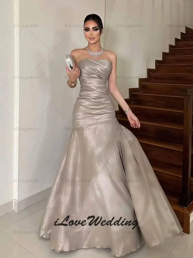 فساتين سهرة عربية بدون حمالات من دبي فستان طويل حورية البحر أنيق للحفلات الراقصة للمناسبات الخاصة فيستدوس دي فييستا 2026 مخصص