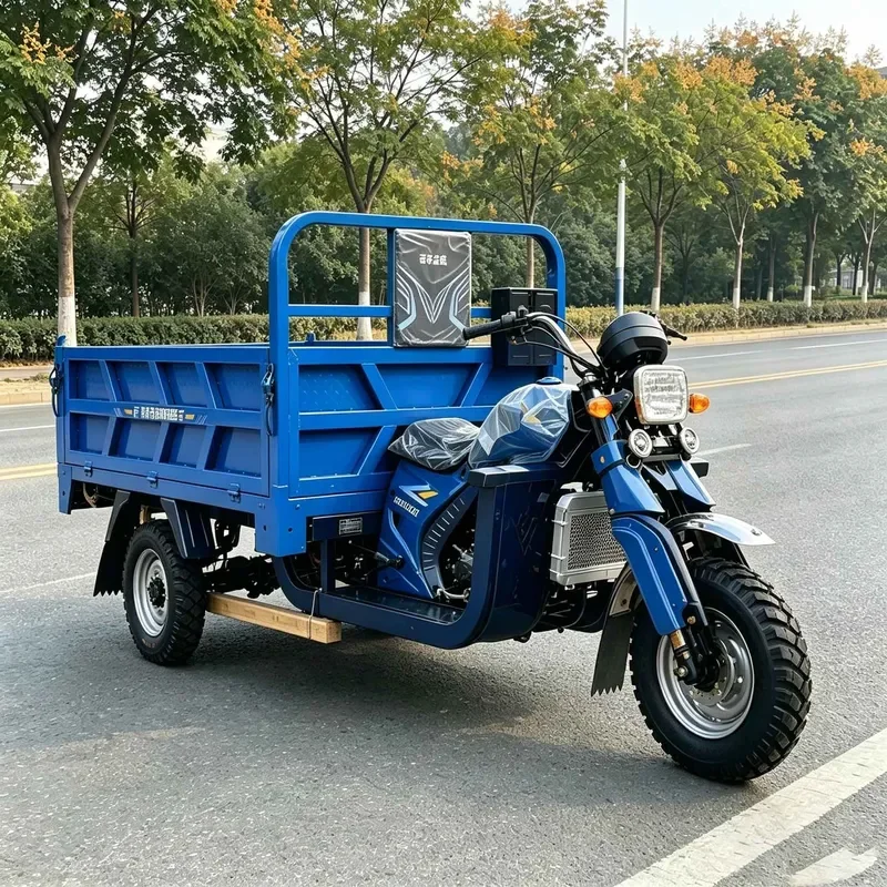 for Straddle Export Three-Wheeled Motorcycle Durable High Horsepower Heavy-Duty Cargo Trike with Three Bungee Cords African