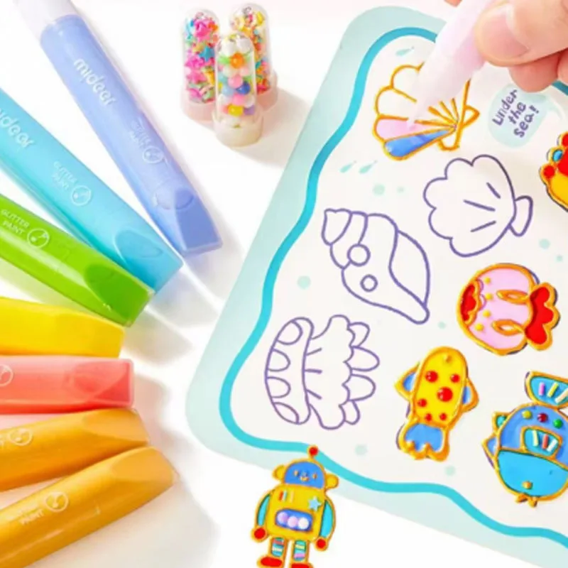 12ml No Bake Window Paint Jelly Gel Sticker DIY Coloring Graffiti Pigment For Kids Handmade Art Craft Creation