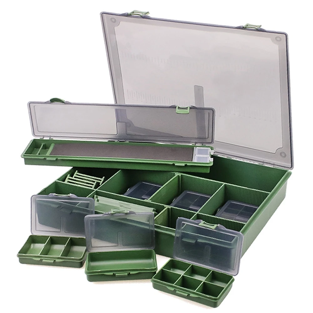 Fishing Tackle Boxes, Transparent Fish Tackle Storage with Adjustable Dividers, Waterproof Plastic Box Organizer