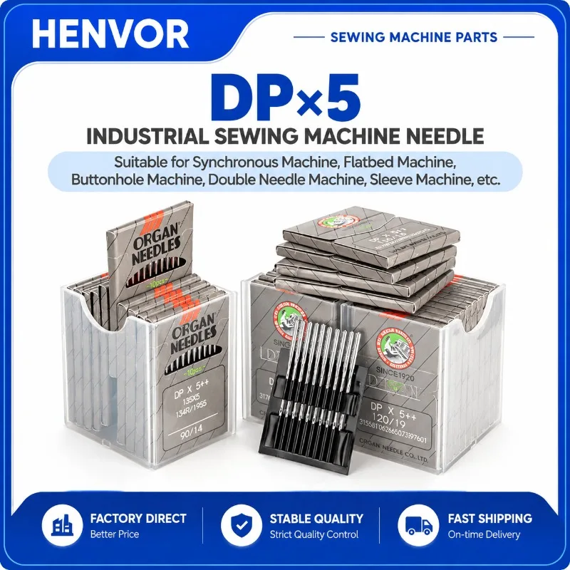 HENVOR DPx5 Industrial Sewing Machine Needle for Synchronous Sewing Machine, Flatbed Lockstitch Machine Replacement Parts