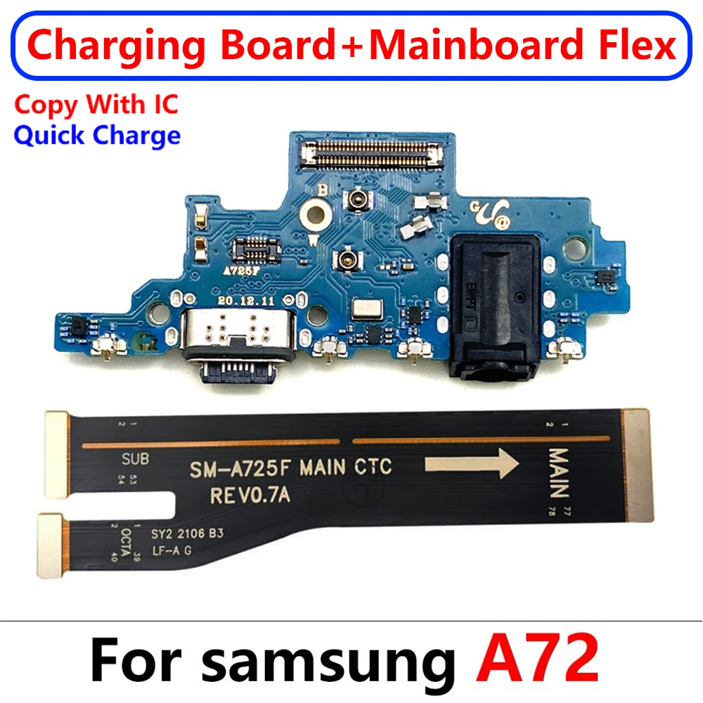 For Samsung A22 A32 A33 A53 A73 A72 A24 A54 A34 4G 5G Dock Connector USB Charger Charging Port Mainboard Main Flex Cable