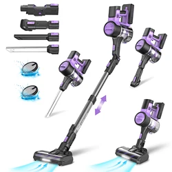 INSE S10 Cordless Vacuum Cleaner, 6-in-1 Stick Vacuum with 30Kpa 350W Suction, Max 50 Min Runtime Rechargeable Vacuum for Home