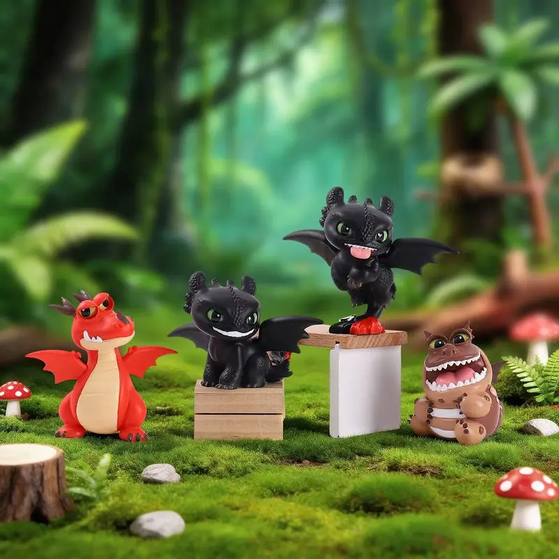 

Коллекционные фигурки Беззубика из мультфильма: серия Blind Box, настольные украшения, разные позы, модели игрушек, загадочные коробки, подарки-сюрпризы