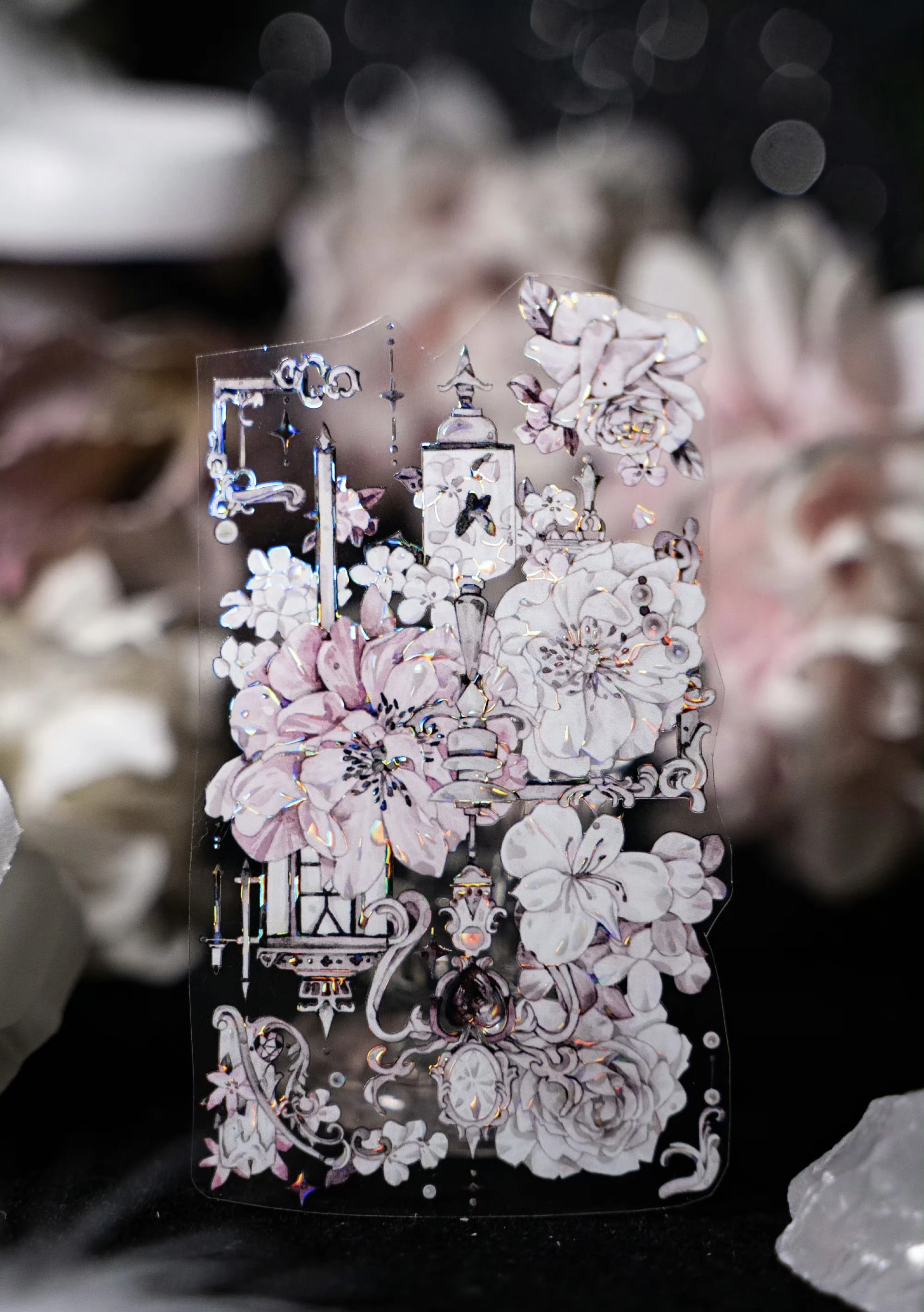 شريط واشي زهري عتيق للحيوانات الأليفة ، ملصق زخرفي ، وردي ، أبيض ، ورد ، مناسب للمخطط ، صنع البطاقات ، سكرابوكينغ سهل الاستخدام ، خطة #1