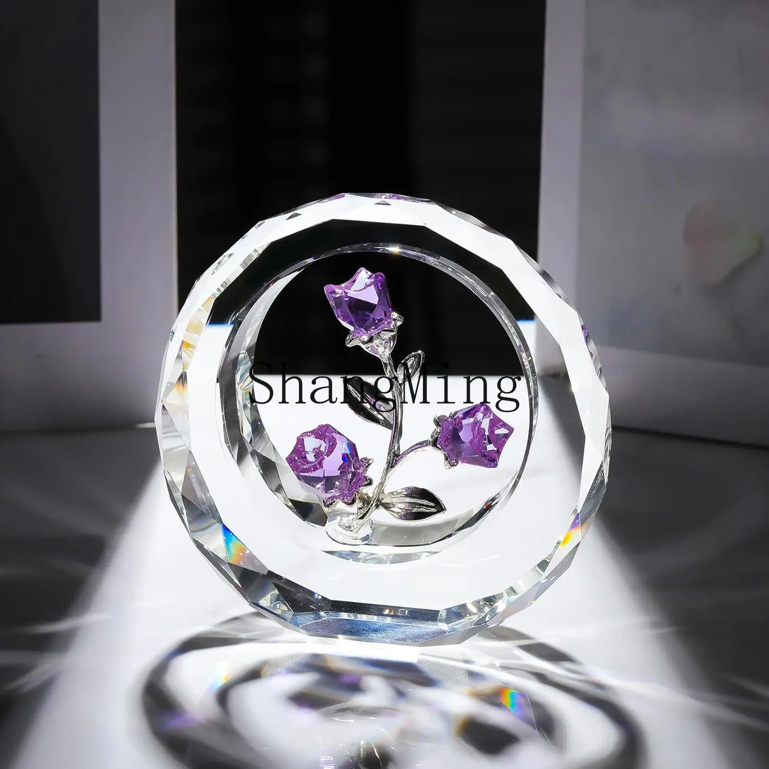 

DSA crystal flower full moon rose bedroom decoration for girlfriend's birthday wedding anniversary gift