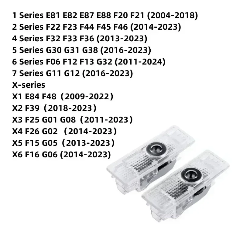 For BMW 1 2 3 4 5 6 7 Z X Series Z4 G11 G30 X1 F48 X2 F39 X3 G01 X4 G02 X5 G05 X6 G06 LED Car HD Door Welcome Ghost Shadow Light