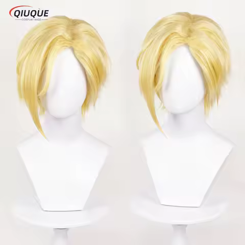 Anime Moriarty The Patriot Louis James Moriarty Cosplay Wig Blonde Short Heat Resistant Synthetic Hair Wigs + Wig Cap