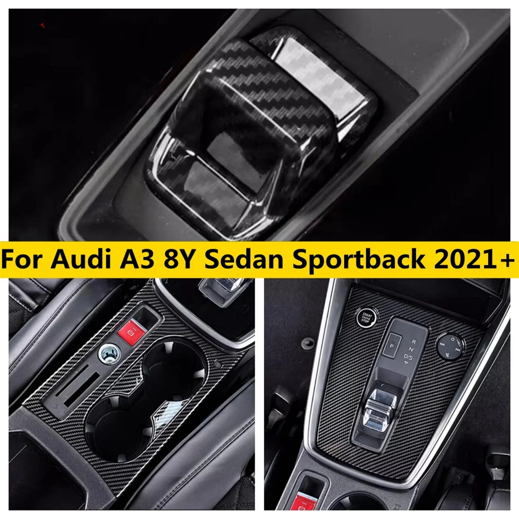 

Water Cup Bottle Holder Gear Shift Konb Head Gear Shift Decoration Panel Cover Trim For Audi A3 8Y Sedan Sportback 2021 - 2024