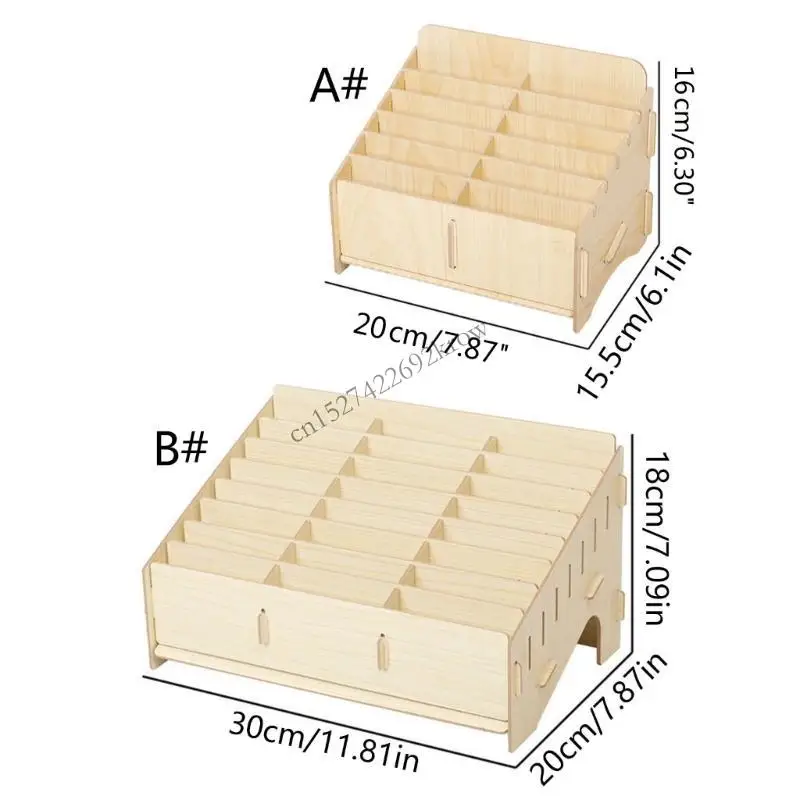 R9CB Desktop Phone Holder Pencil Storage for Case Multiple Compartment