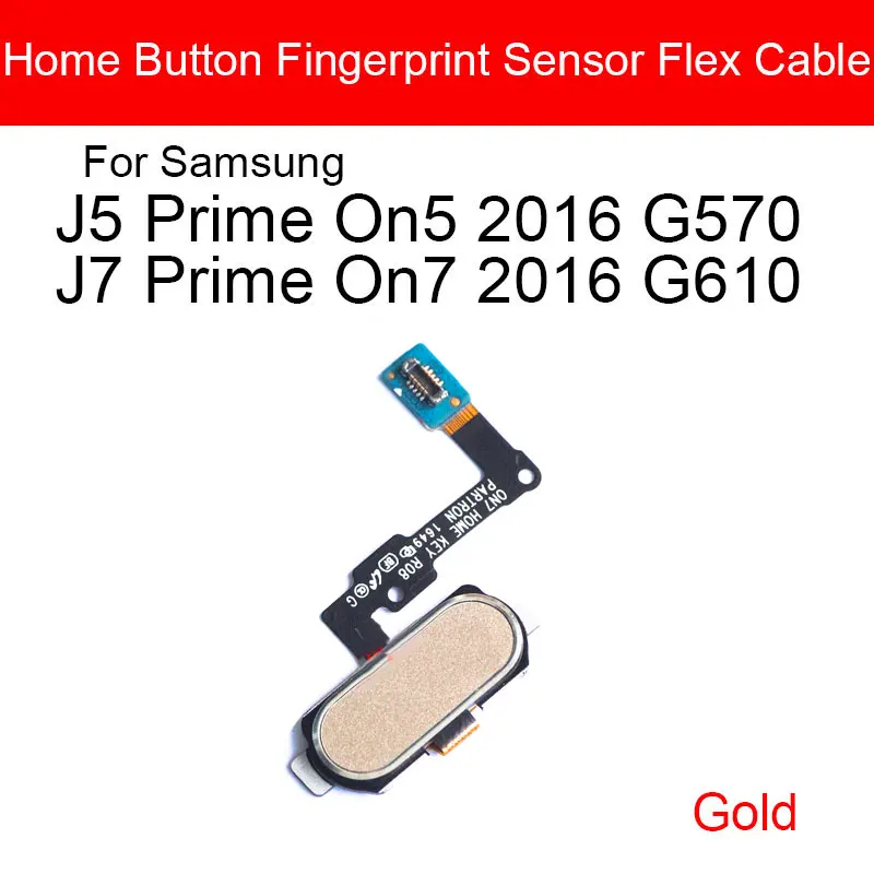 Home Button Flex Cable For Samsung Galaxy J5 J7 Prime G570 G5700 G610 G6100 Menu Key Return Recognition Sensor Flex Cable