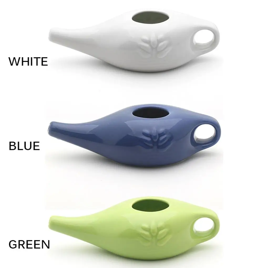 Ceramic Neti Pot Rinsing Nose Washing Nasal Leakproof Spout Washable Tools Cleaning Travel Hiking Accessories