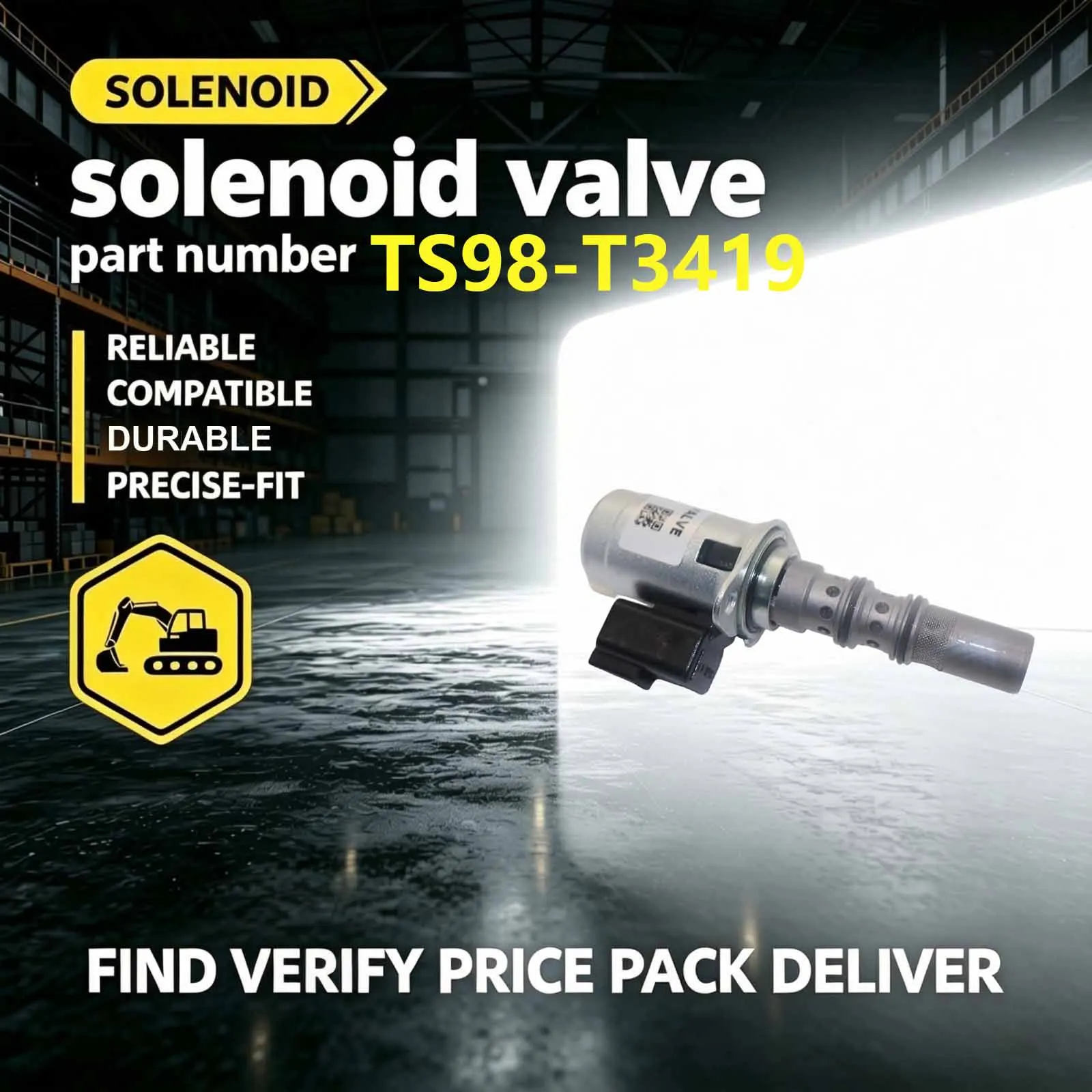 12V Hydraulic Solenoid Valve 11418522 Fits for Volvo L110G L120H Excavator