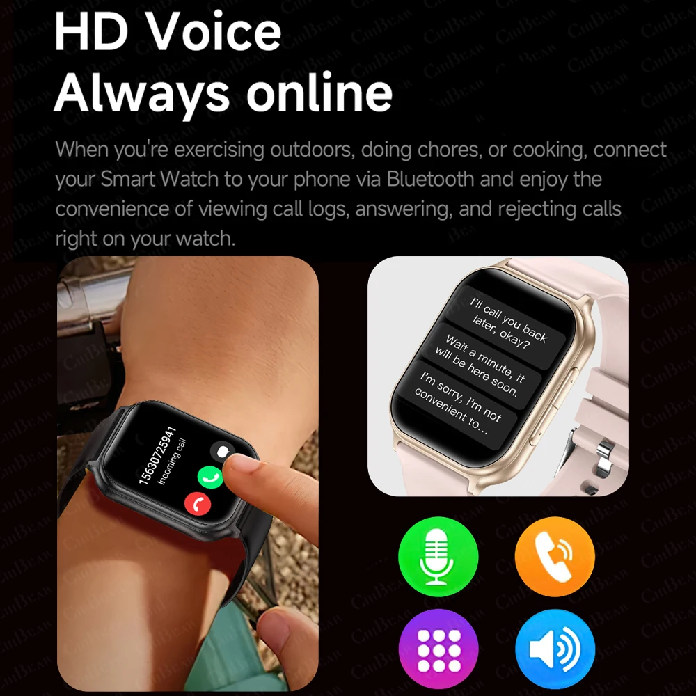 في الهواء الطلق العسكرية Smartwatch الرجال 700mAh بطارية بلوتوث دعوة 1.83 بوصة الدم الأكسجين سوار رياضي مقاوم للماء SmartWatch النساء