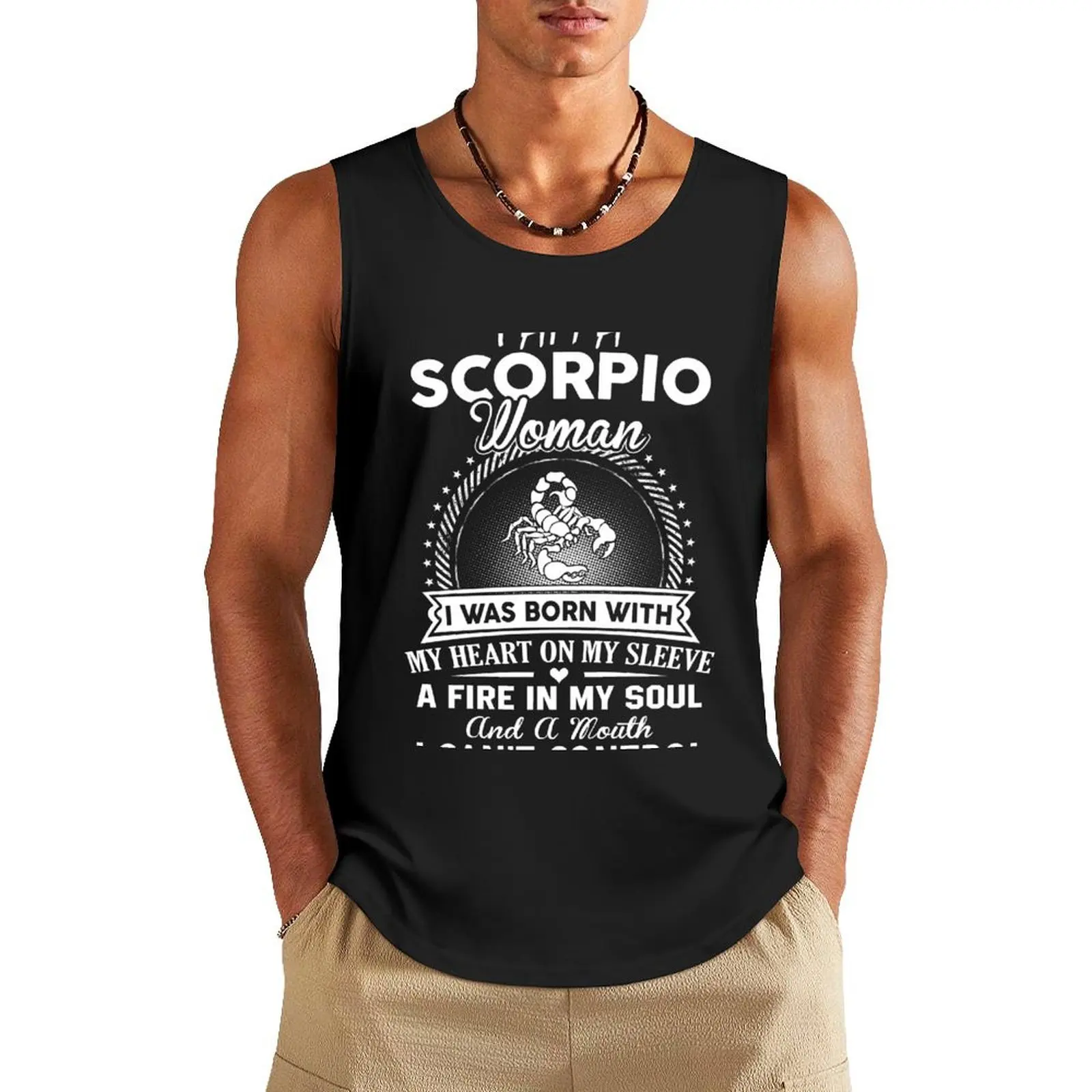 

I Am An Scorpio Woman Tank Top anime t-shirts sleeveless vest men Men's sports t-shirt gym top