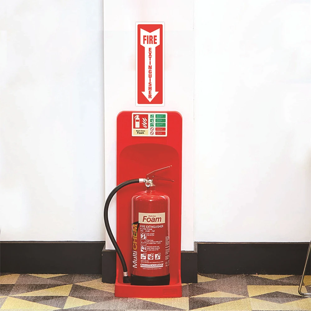 6Pcs Safety Warning Stickers Self-adhesive Safety Labels Fire Equipment Marking Stickers Used for Bag and Handbag Warning