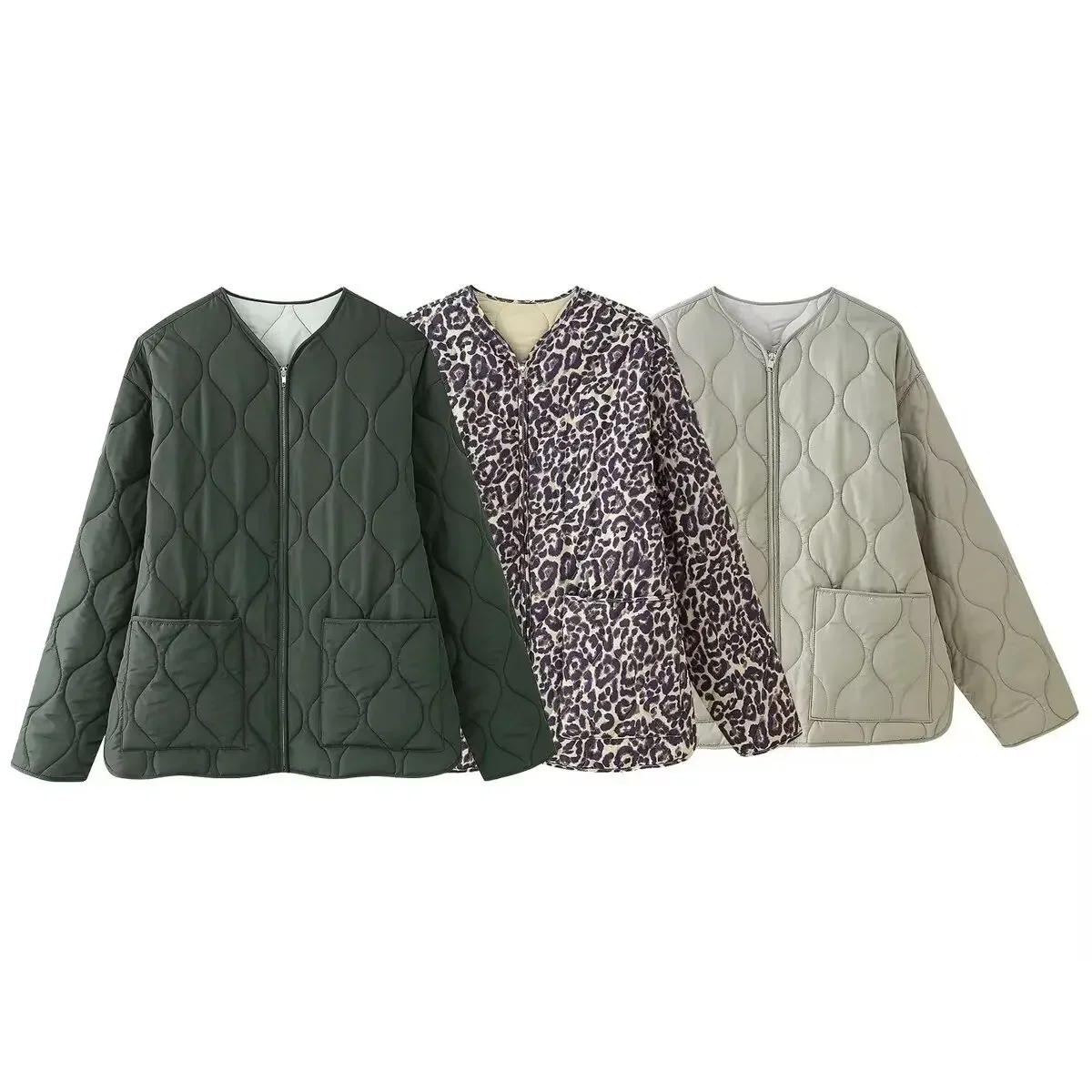 

Свободные повседневные хлопковые наряды с круглым вырезом на молнии, подходящие для всех модных женских товаров