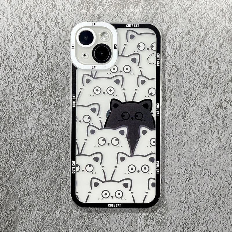 Cartoon Blume Katze Telefon Fall für Xiaomi Mi 13 12 11 Lite 14 13t 12t Poco F5 X5 X3 Pro Redmi 12c Note 13 12 12s 11s 11 10s Abdeckung