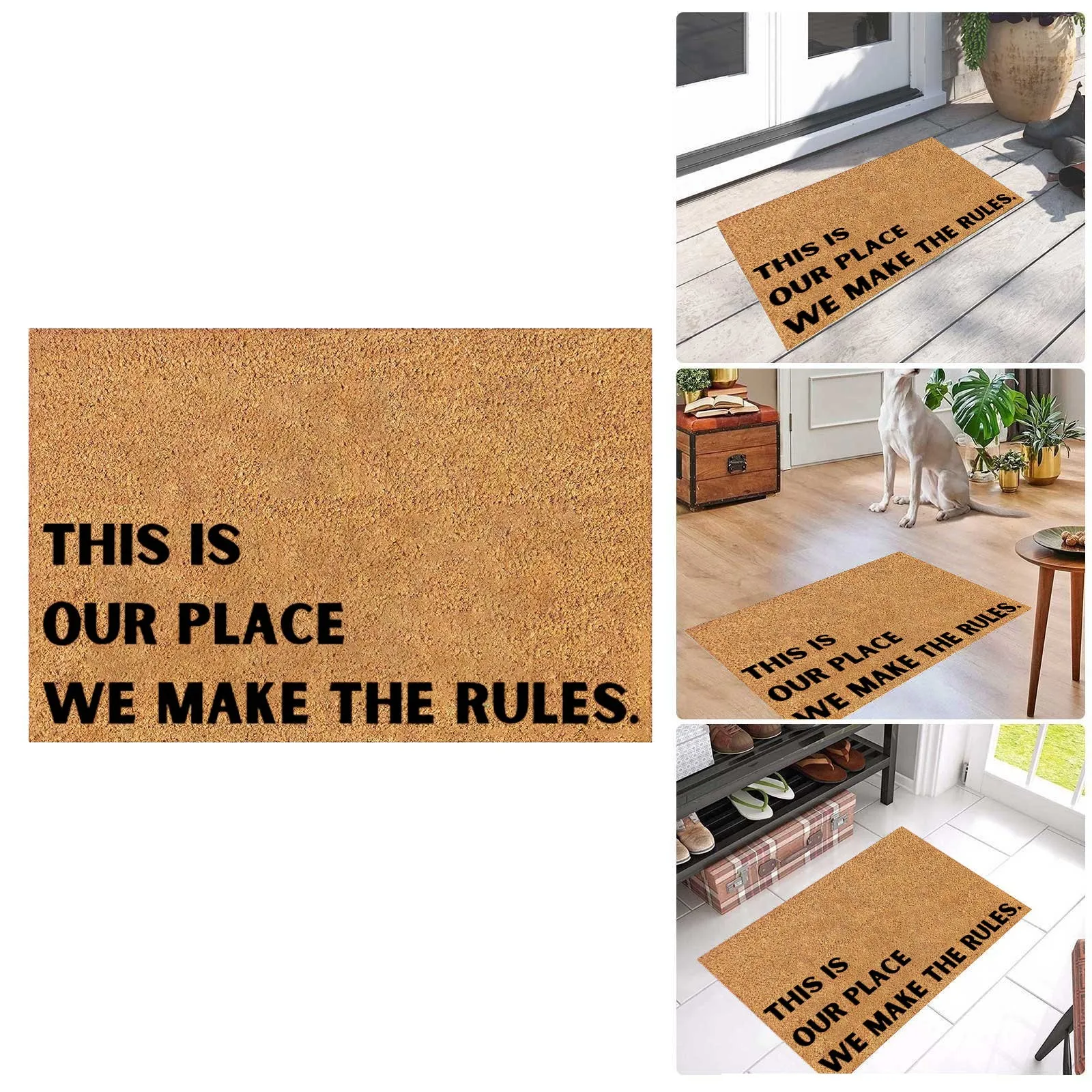 Unny DoormatIndoor Outdoor Home Front Porch Doormat 60 * 40cm Bedroom Entrance Patio Decoration Supplies Full Size Throw Blanket