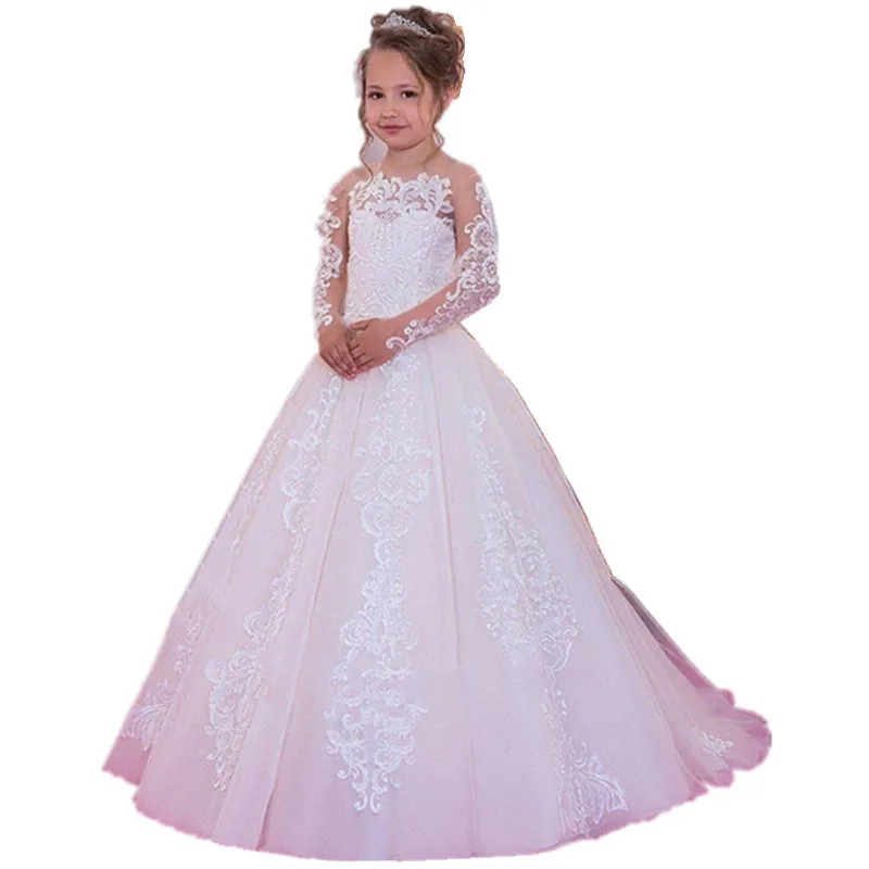 Vestido floral para meninas, vestido de festa de casamento, baile, princesa, ocasião formal, crianças para meninas, festa de casamento