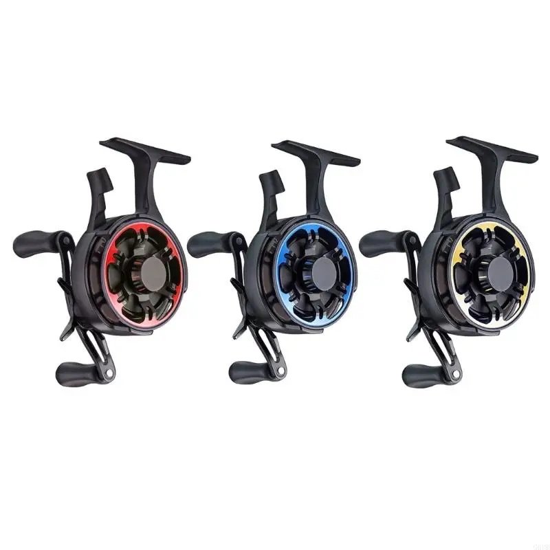 G6DE High-foot Ice Rotating Fishing Reels Highly Speed 2.5:1 Fly Fishing Wheel Adjustable Left Handed Fishing Raft Wheel