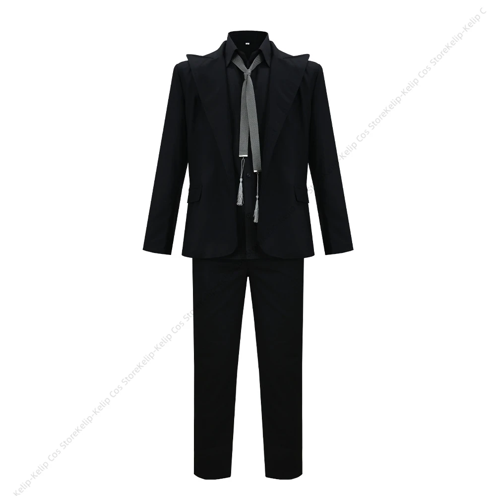GO Crowley Cosplay Costume Black Slim Fit Suit Demon Elegant Retro Blazer Pants Set For Adult Men Halloween Party Outfit view 5