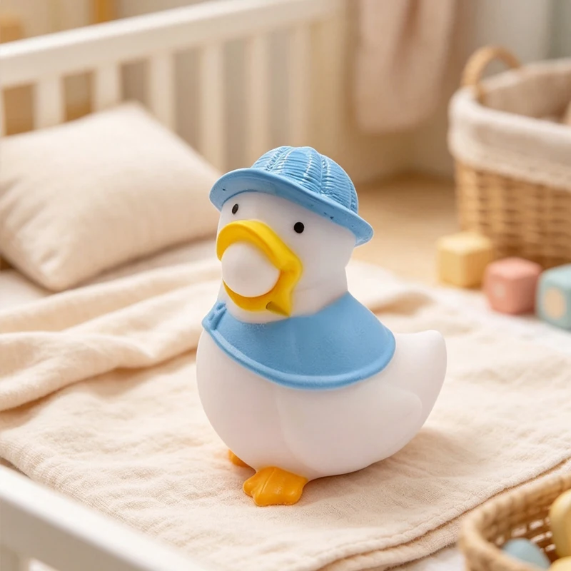 Cute Bubble Blowing Duck Fidget Toy Soft PVC For Stress Relief Kids Adults Home Office Daily Play PVC BPA-free Odorless