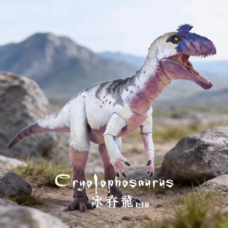 In Stock Cryolophosaurus 1/18 Scale Articulated Dinosaur Model Prehistoric Mesozoic Beast Collectible Action Toys Gifts Figure
