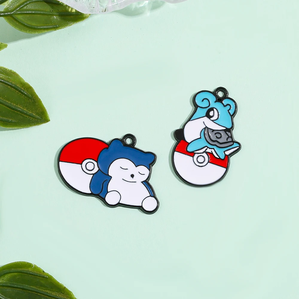 Anime for Backpack Brooch Pokeball Gengar Meowth Pikachu Squirtle Accessories Cute Enamel Gift Diy Necklace Bracelet Accessories