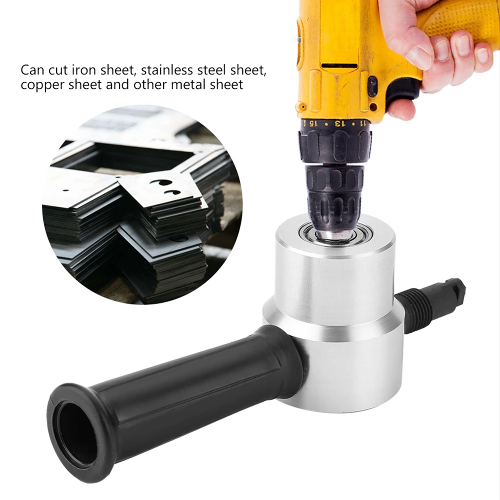 Metal Sheet Cutter Double Head Electric Power Drill Attachment Portable Nibbler Cutting Tool Metal Cutter Machines