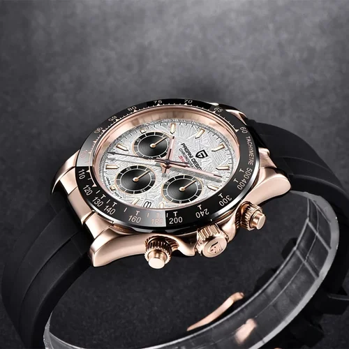 Imagen 2 del producto Relojes de pulsera PAGANI DESIGN PD-1664 de lujo Japón VK63 Movt de cuarzo zafiro cronógrafo resistente al agua Reloj dorado para Hombre