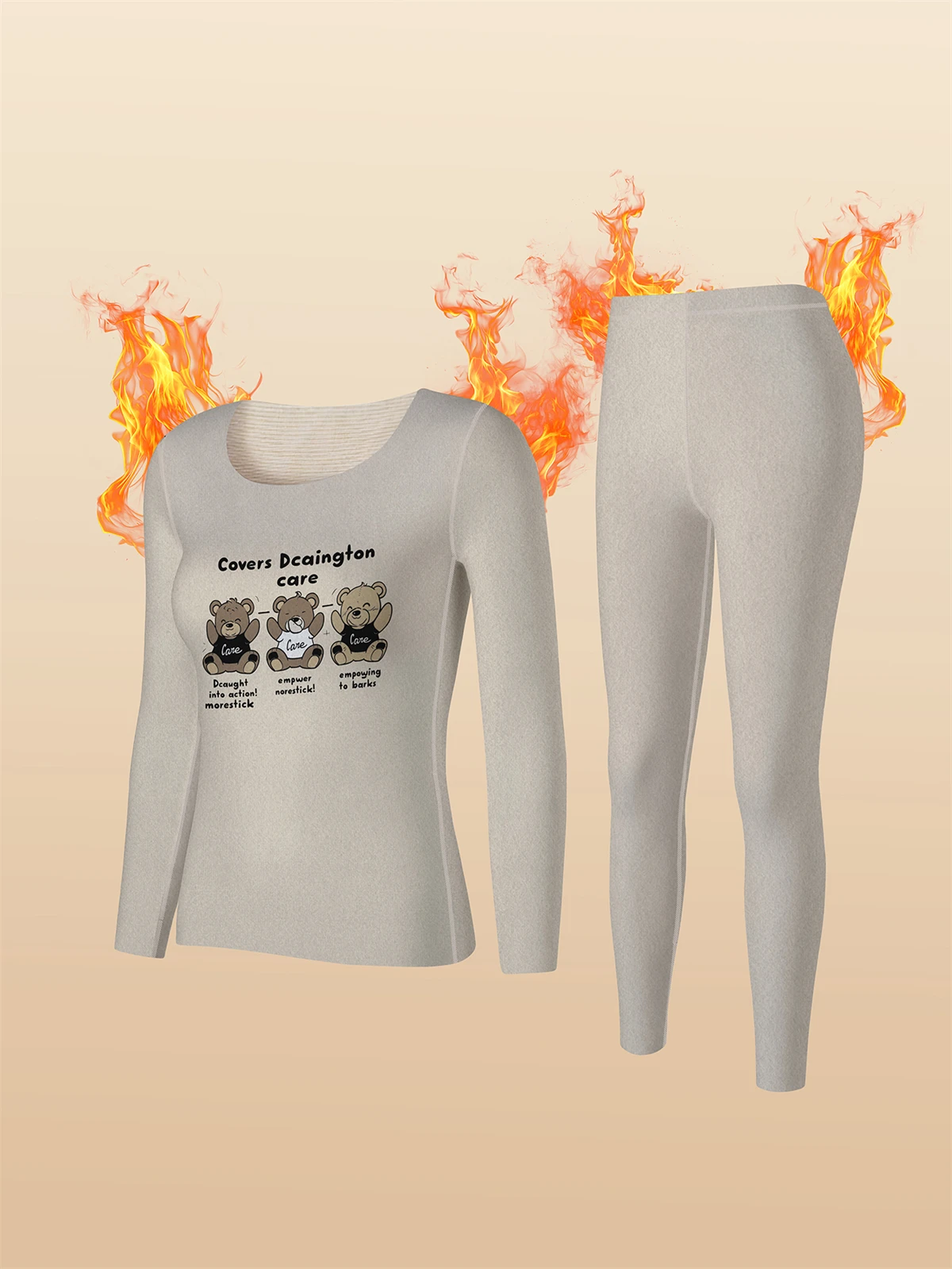 1 conjunto de roupa interior térmica quente sexy senhoras íntimas longo johns conjuntos em forma feminina gola média roupas de modelagem térmica