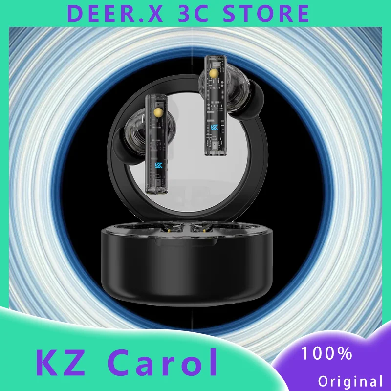 

Kz Carol In Ear Bluetooth Earphones -55db Deep Noise Reduction, Low Latency, High Fidelity Customized Gaming and Music Earphones