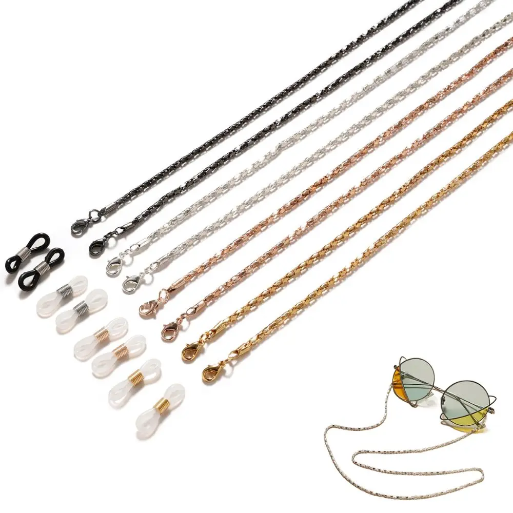 

Punk Style Non-slip Glasses Chains Hollow Mask Lanyard Eyeglass Lanyard Metal Diamond Beads Sunglasses Lanyard Fashion Accessory