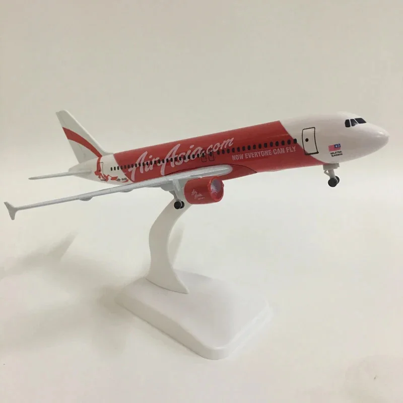 20 سنتيمتر نموذج طائرة Airasia ايرباص A320 سبيكة معدنية دييكاست 1:400 مقياس لعبة الطائرة مع عرض موقف الأطفال التعليم الطائرة
