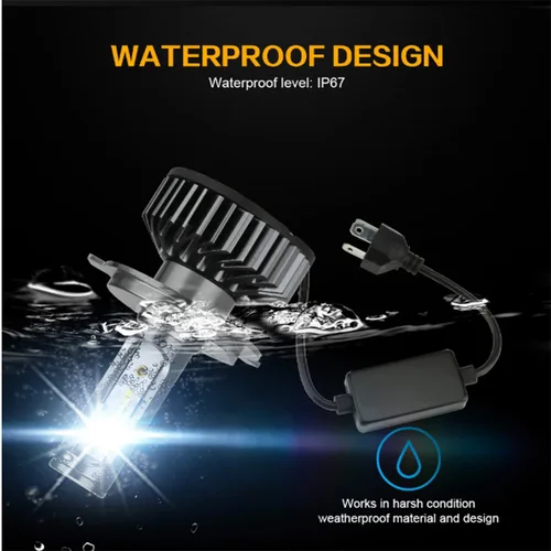 Imagen 2 del producto 3 colores Canbus lampada H4 H7 LED faro de coche 100000LM 6000K 8000K