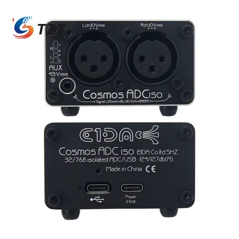 TZT E1DA Cosmos ADCiso High Precision ADC Analog-to-Digital Converter Audio Measurement ES9822Pro OPA1612