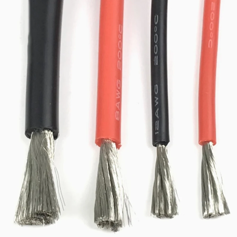 

Гибкий медный провод Силиконовый кабель 1 2 3 4 6 8 10 12 13 14 15 16 18 20 26 AWG Силиконовый резиновый электрический провод Термостойкий