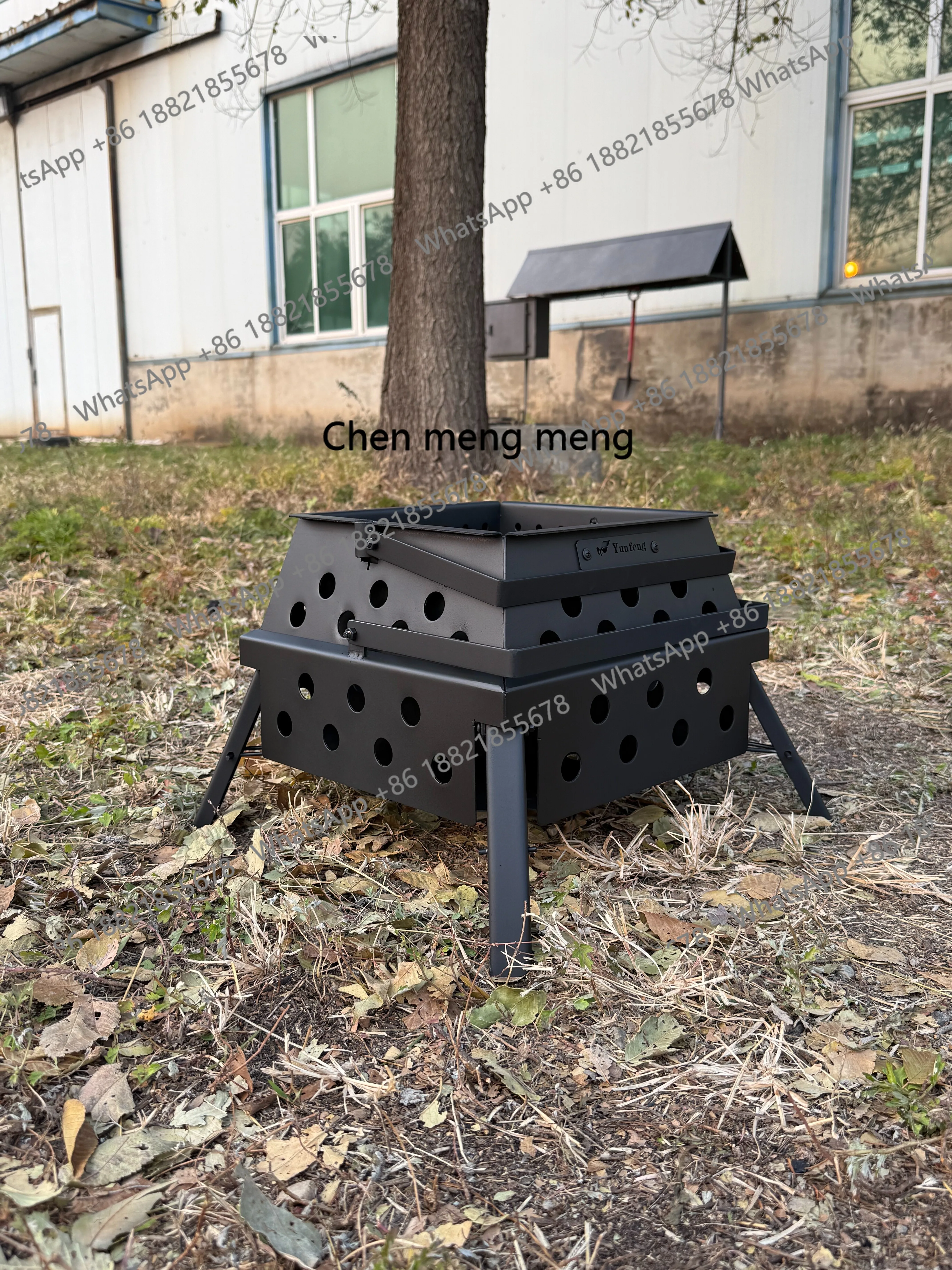 Outdoor Square Multifunctional Folding Smokeless Incinerator Bonfire Firewood Stove Camping